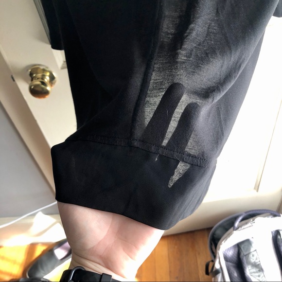 DKNY Black Hi-Low Button Down Long Sleeve Shirt - Picture 6 of 6